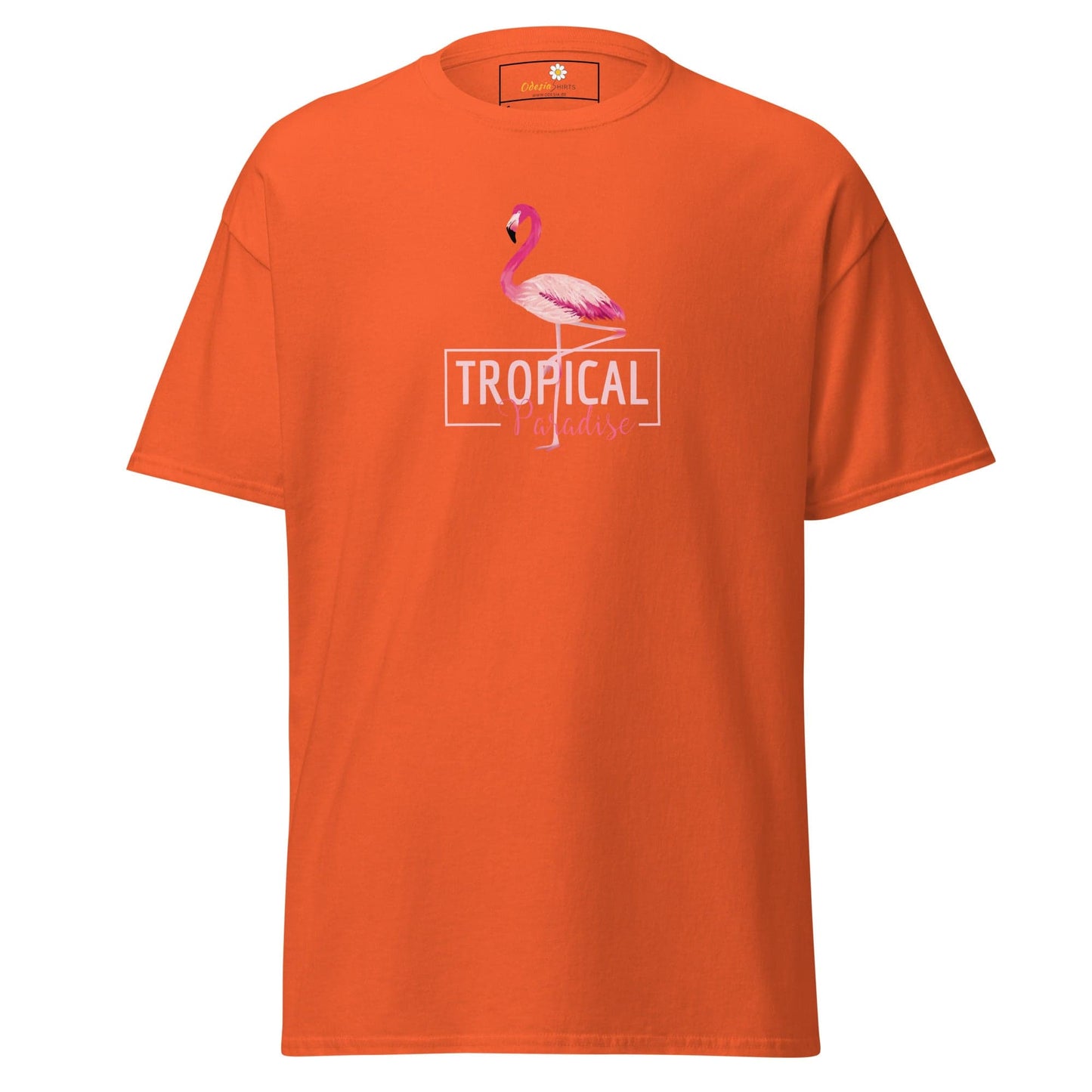 Unisex classic t-shirt - WILD LIFE PARADISE FLAMINGO - REGULAR - Orange / S