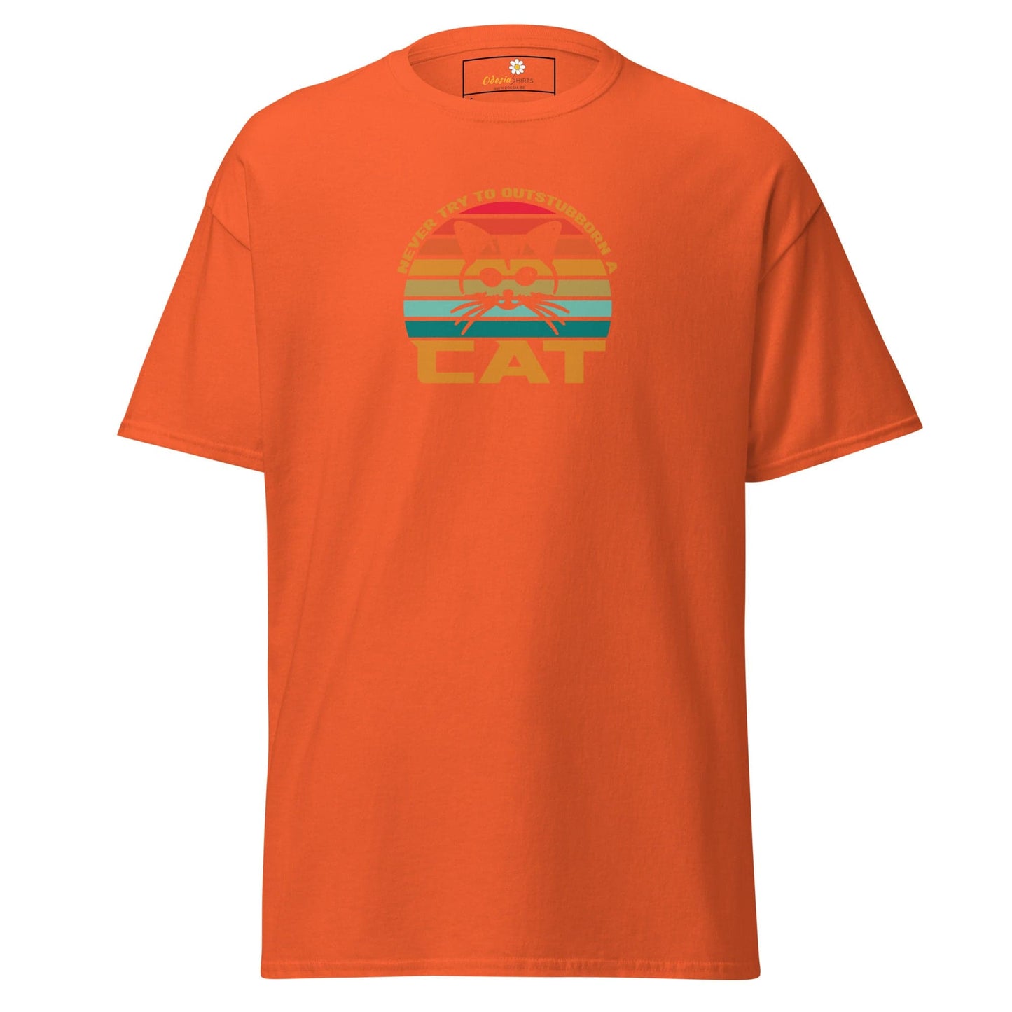 Unisex classic t-shirt - ANIMALS DONT TRY CAT - REGULAR - Orange / S