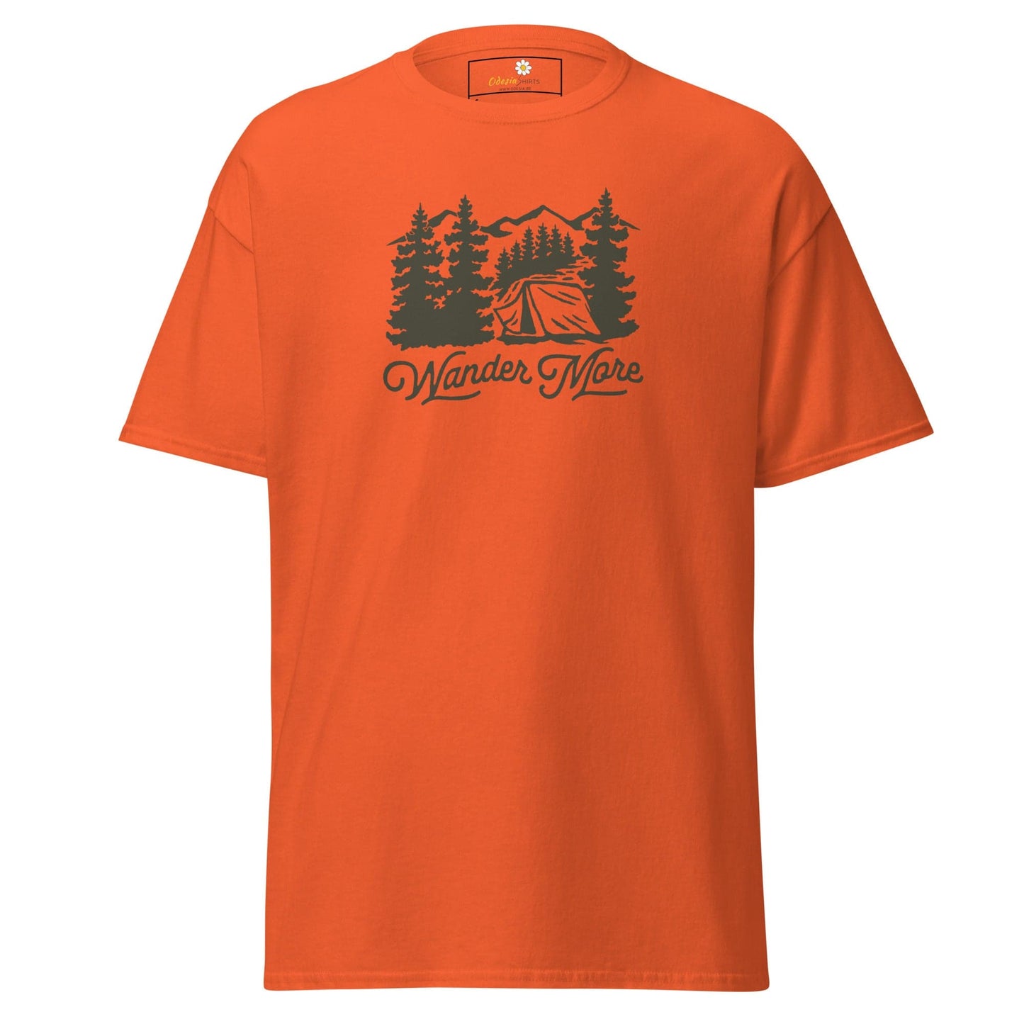 Unisex classic t-shirt - ADVENTURE OUTDOORS WANDER - REGULAR - Orange / S