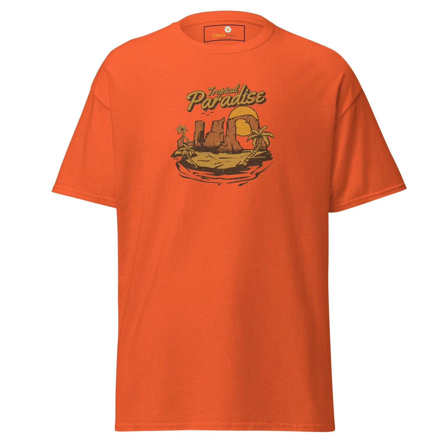 Unisex classic t-shirt - SUMMER TROPICAL PARADISE - REGULAR - Orange / S