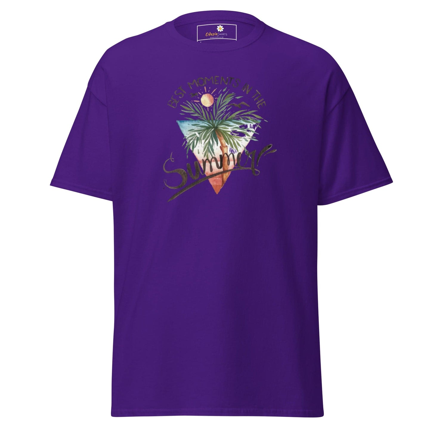 Unisex classic t-shirt - SUMMER SCENE - REGULAR - Purple / S