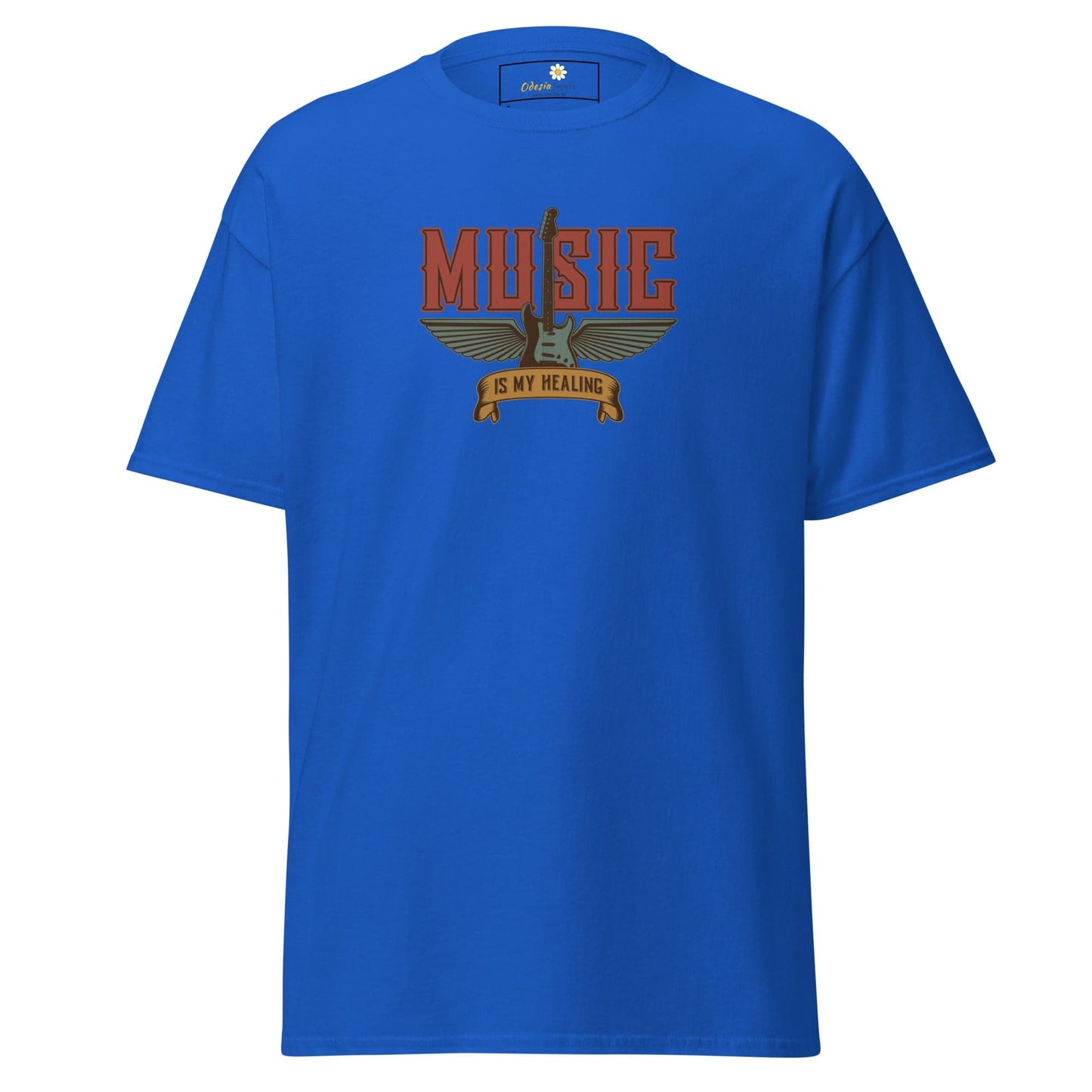 Unisex classic t-shirt - MUSIC GEAR HEALING - REGULAR - Royal / S