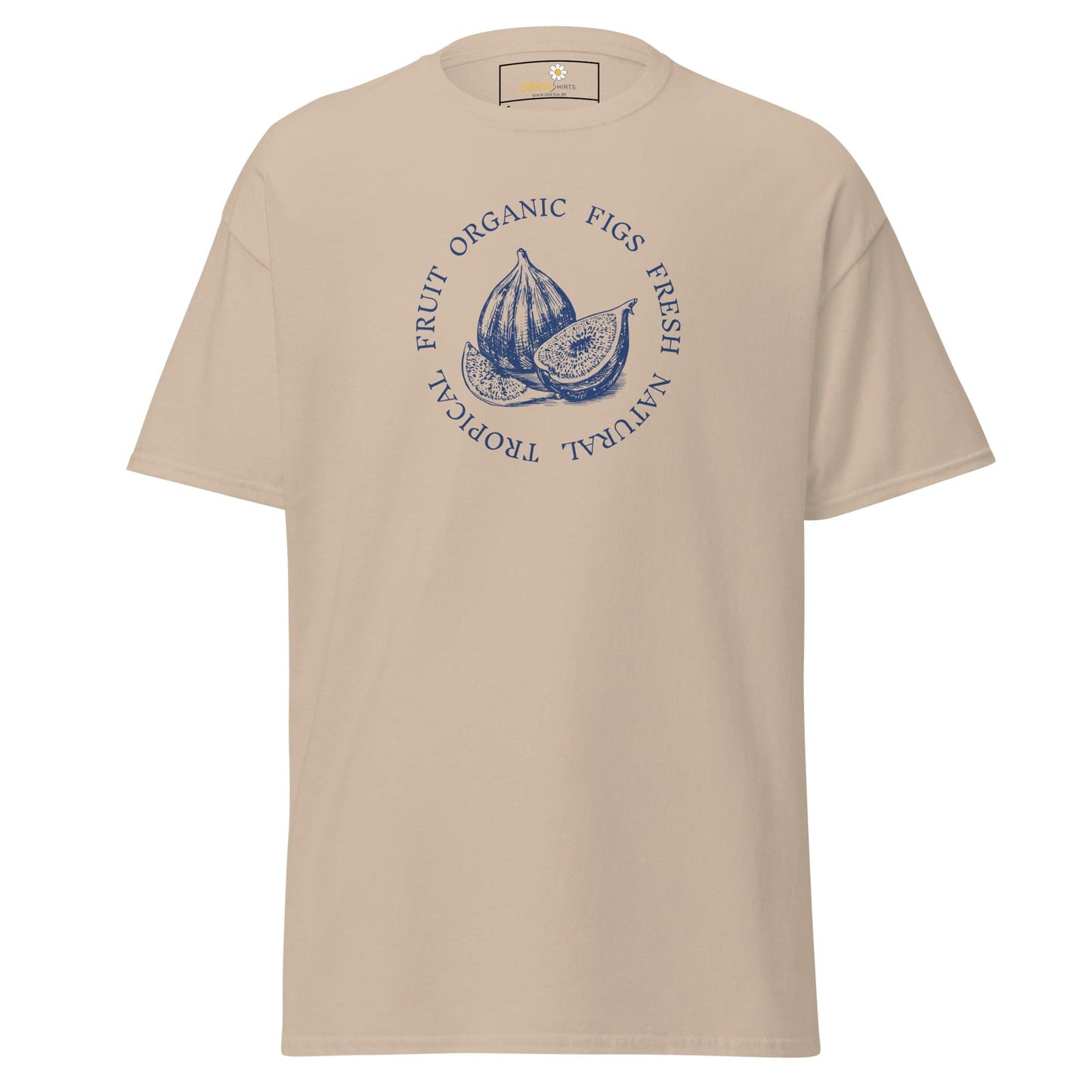 Beige T-shirt with fig graphic from T-shirt Design Tee for Man and Woman sizes S to XL