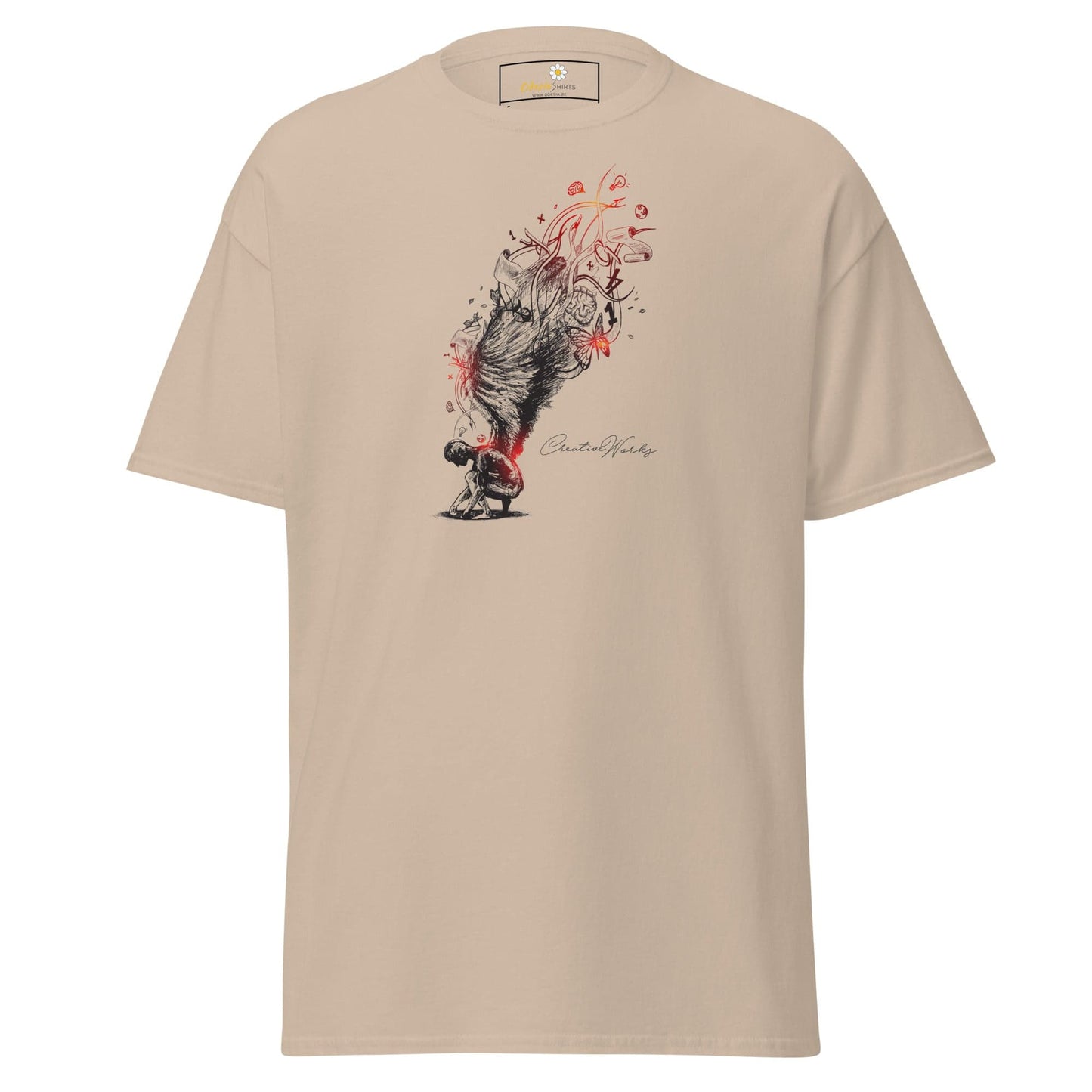 Unisex classic t-shirt - FANTASY ANGEL GLORY - REGULAR - Sand / S