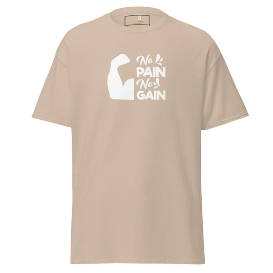 Unisex classic t-shirt - SPORT BIG MUSCLES - REGULAR - Sand / S
