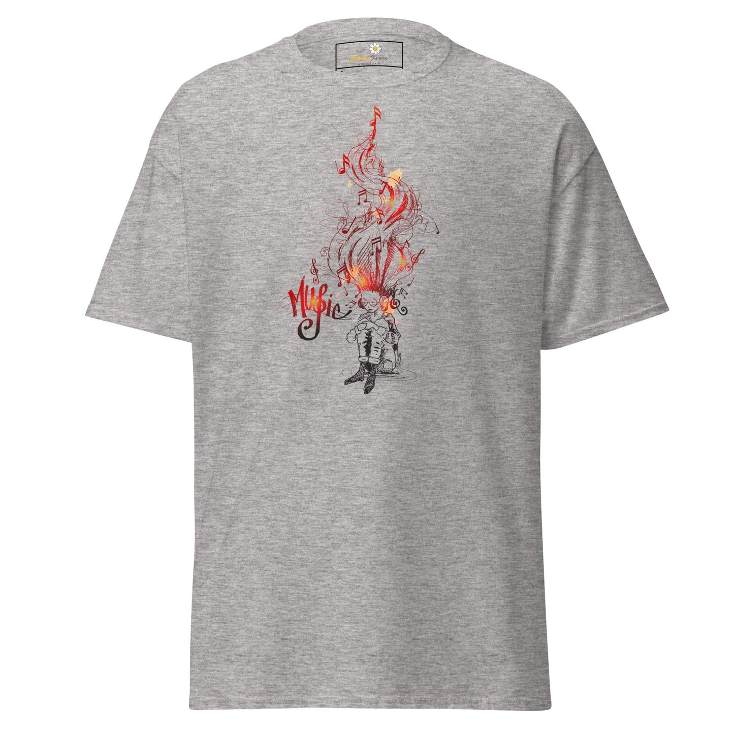 Unisex classic t-shirt - MUSIC GUY THOUGHTS - REGULAR - Sport Grey / S