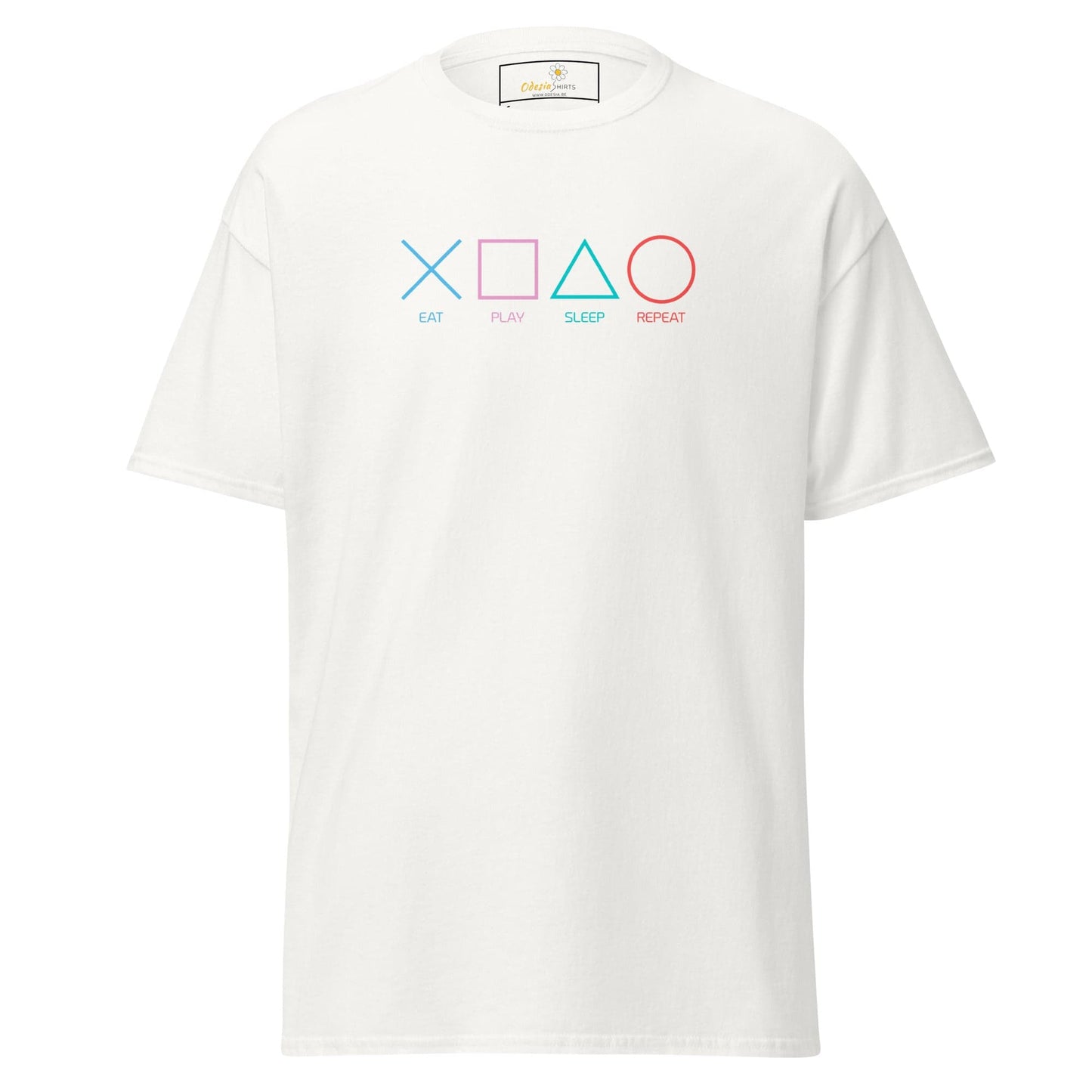 Unisex classic t-shirt - GAMERS PLAY BUTTONS - REGULAR - White / S