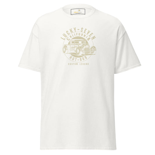 Unisex classic t-shirt - MOTOR LUCKY SEVEN - REGULAR - White / S