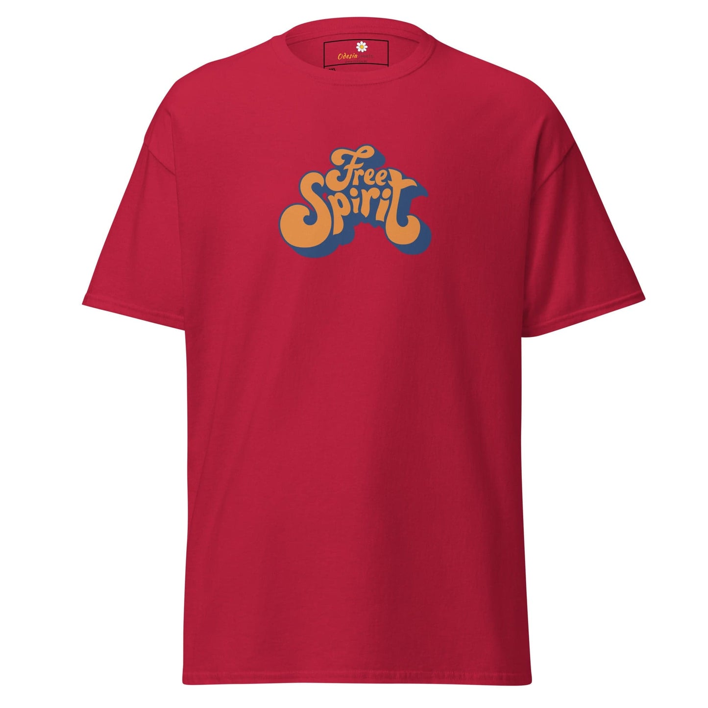 Red T-shirt with Free Spirit graphic for Men and Women in 2XL to 5XL sizes