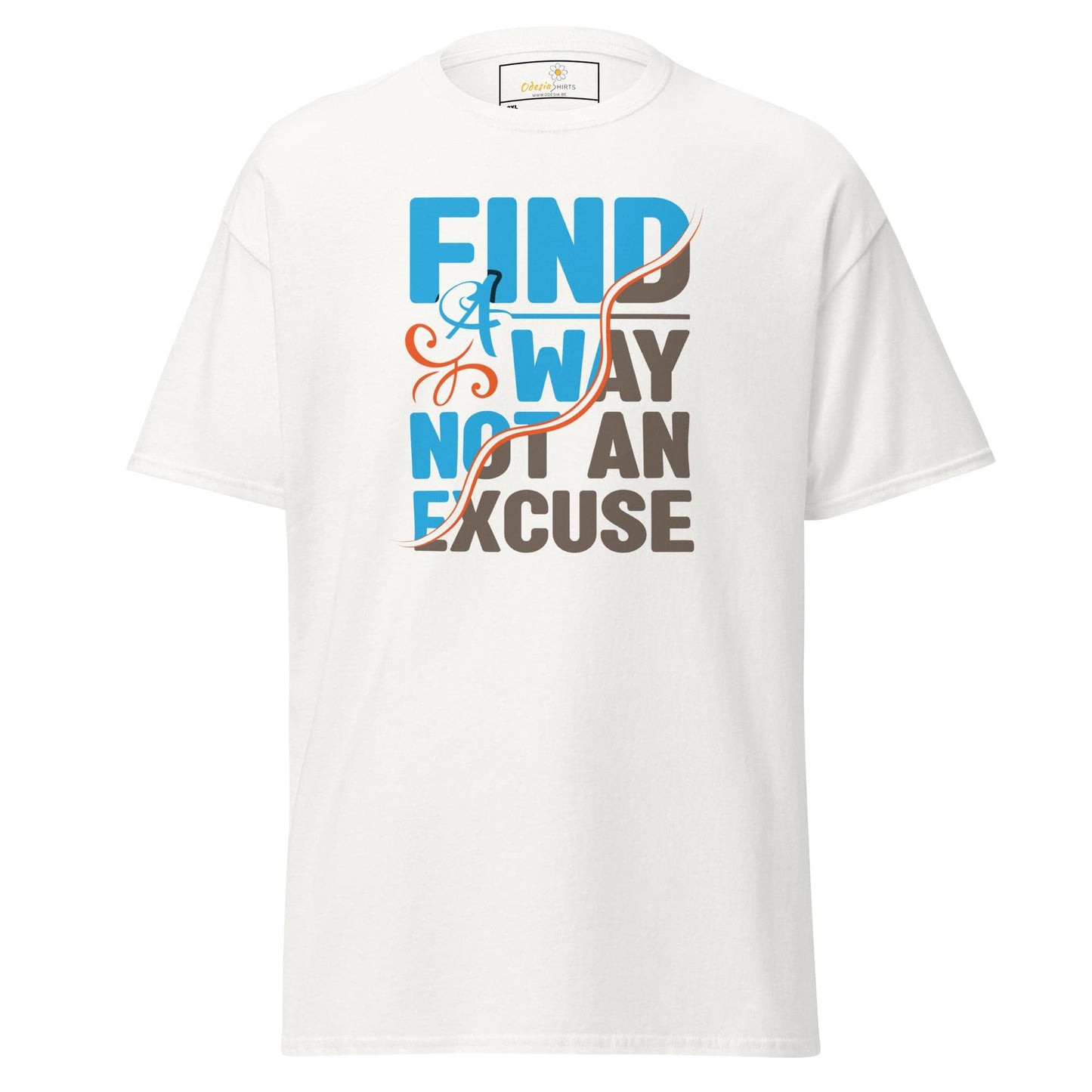 White graphic print T-shirt for Men and Women in 2XL to 5XL sizes